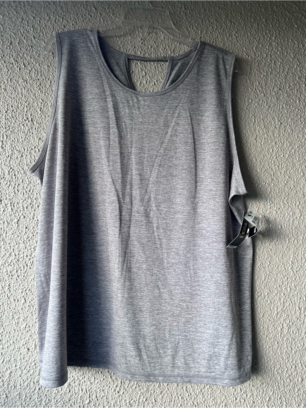 Ideology Light Heather Gray Sleeveless Workout Tank 3X NWT